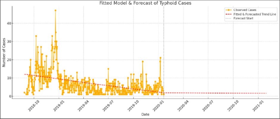 Fitted Model & Average Forecasting